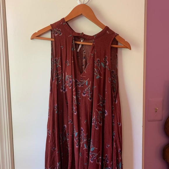 Red floral Free People dress / top XS - Picture 6 of 10